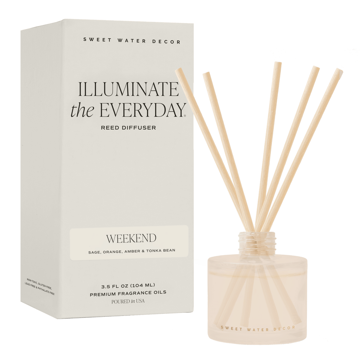 Weekend White Translucent Tinted Glass Jar Reed Diffuser