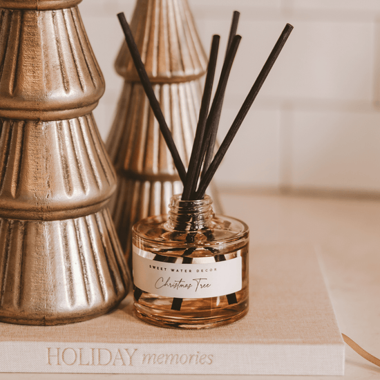 Christmas Tree Tinted Glass Jar Reed Diffuser