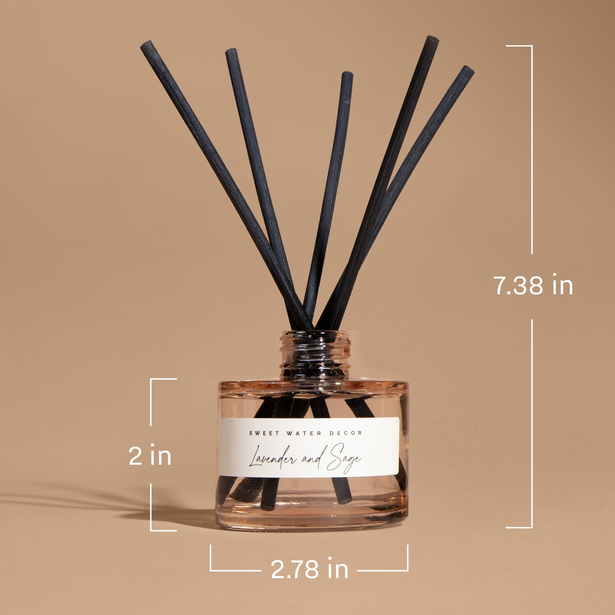 Mango and Coconut Tinted Glass Jar Reed Diffuser
