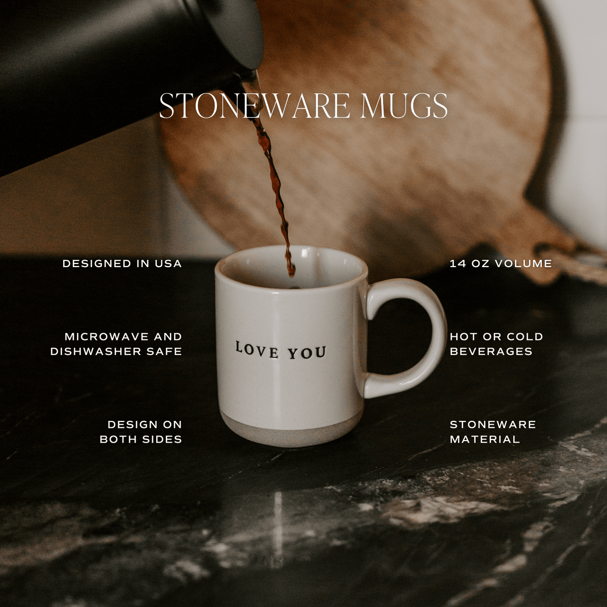 Pine Trees 14 oz Stoneware Coffee Mug