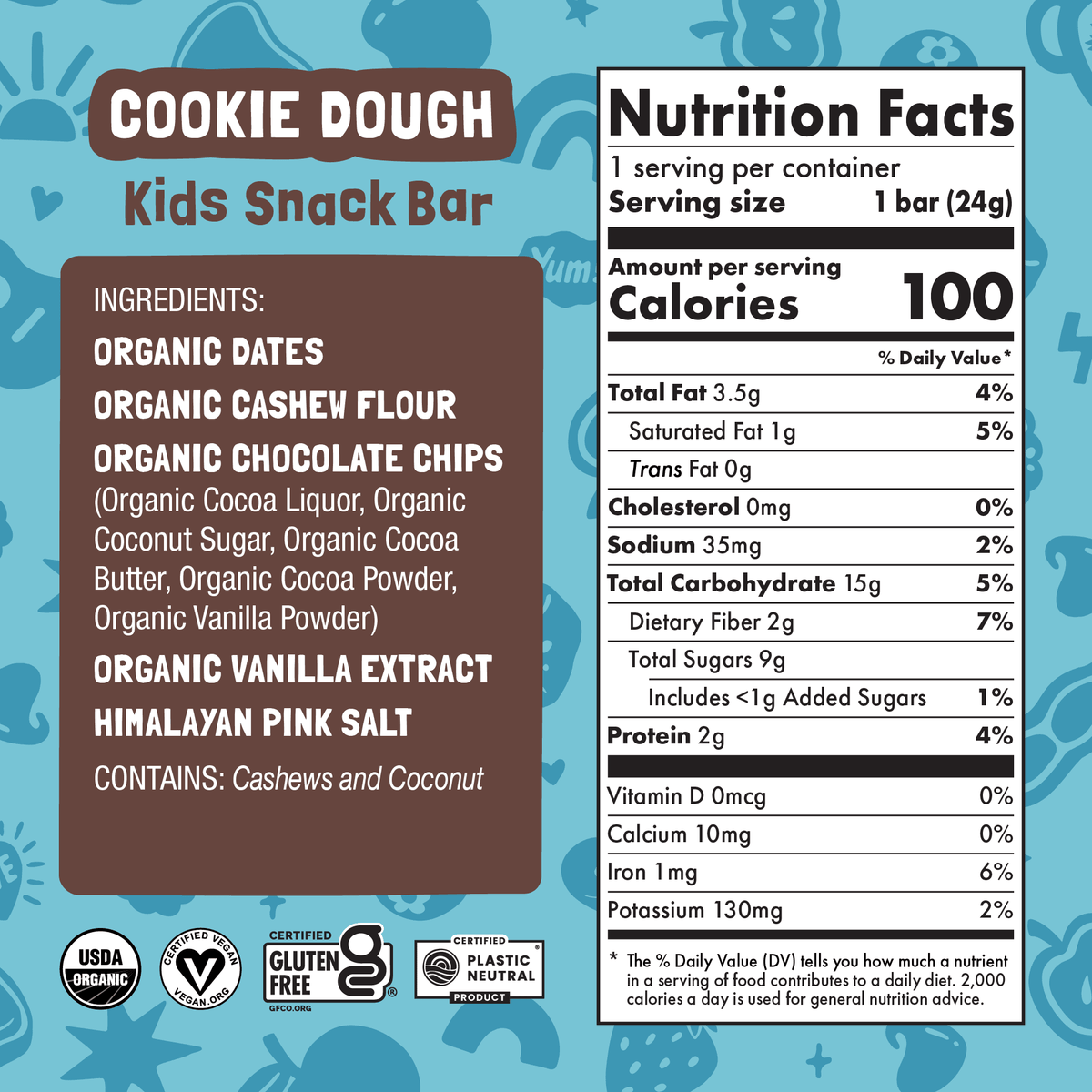 Skout Organic Cookie Dough Kids Bar