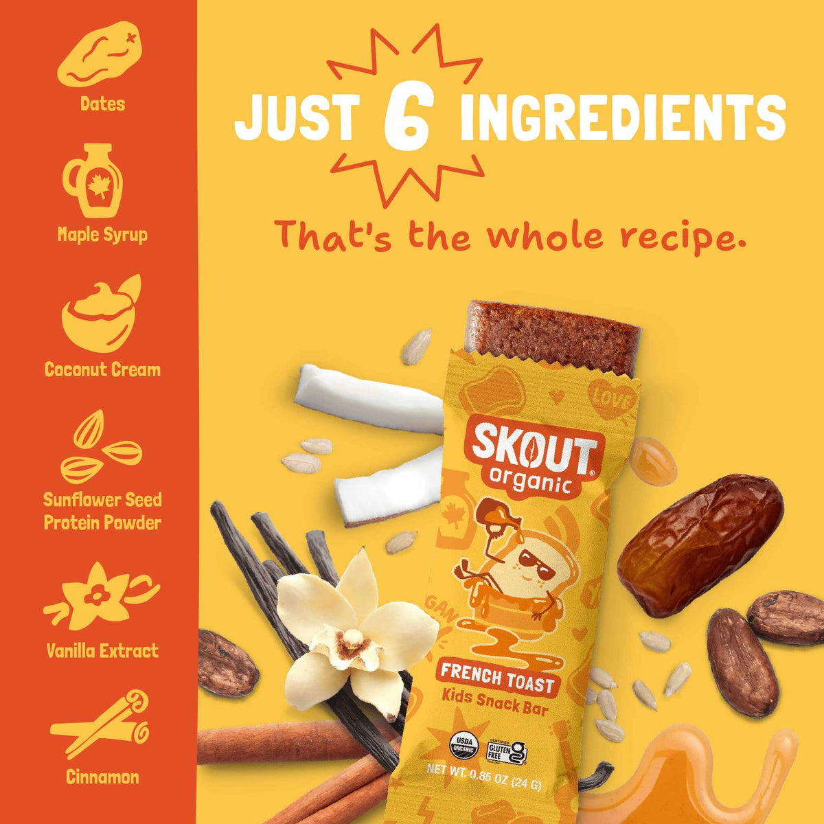 Skout Organic French Toast Kids Bar