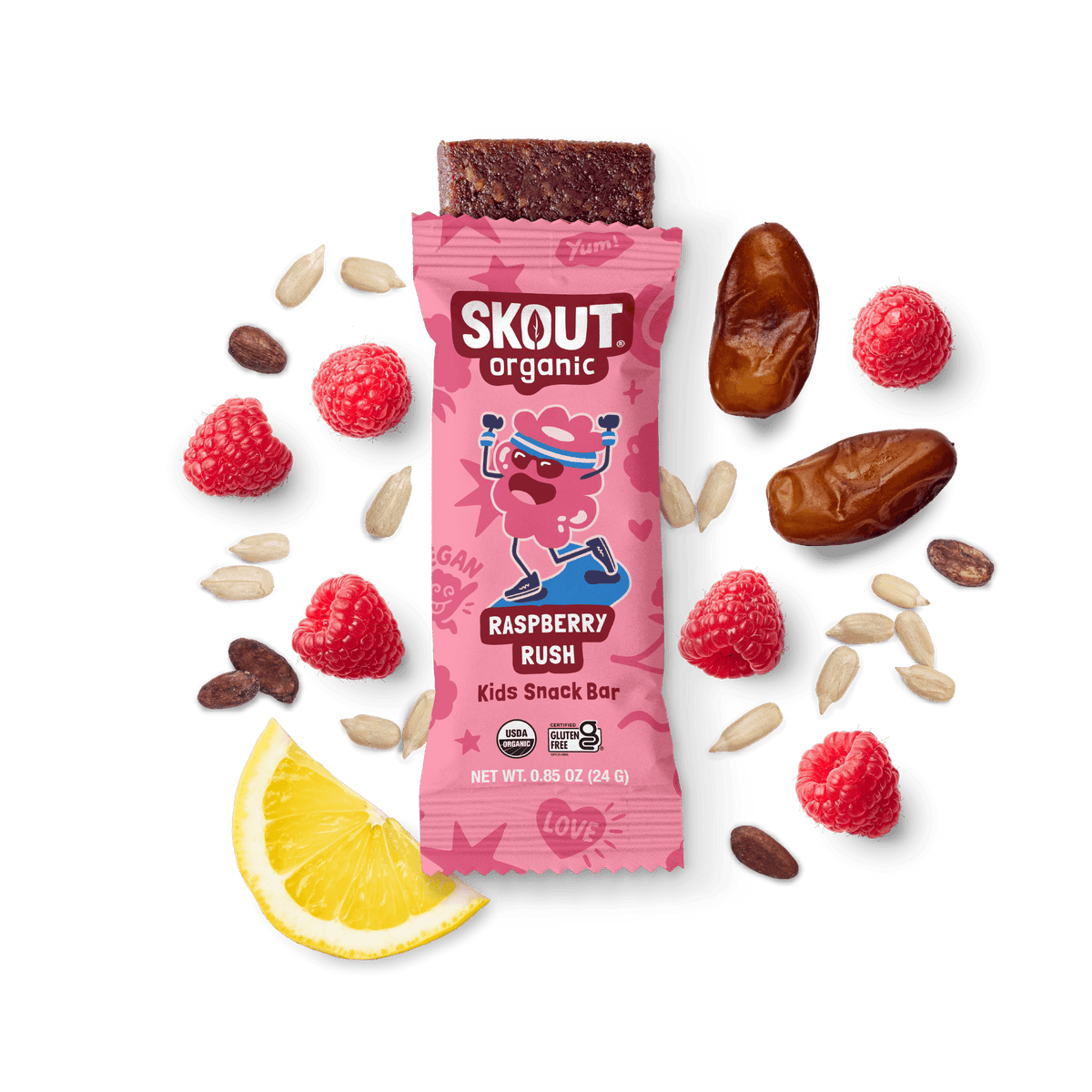 Skout Organic Raspberry Rush Kids Bar
