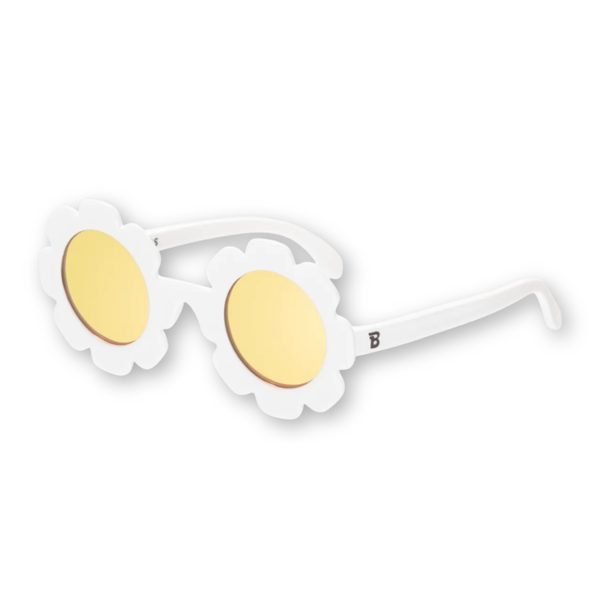White Daisy Flower I Polarized Yellow Mirrored Lenses