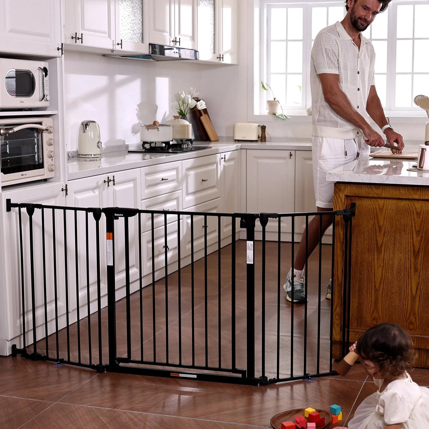 AdaptiZone | Extra Wide Multi-Purpose Safety Gate for Irregular Spaces(72''-104'')