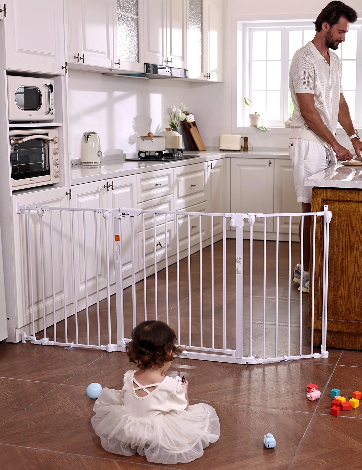 AdaptiZone | Extra Wide Multi-Purpose Safety Gate for Irregular Spaces(72''-104'')