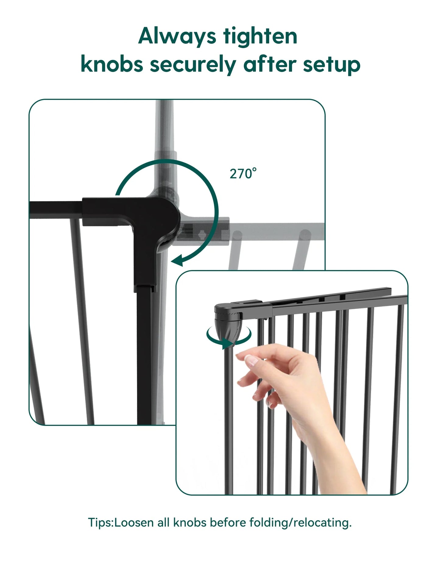 AdaptiZone | Extra Wide Multi-Purpose Safety Gate for Irregular Spaces(72''-104'')