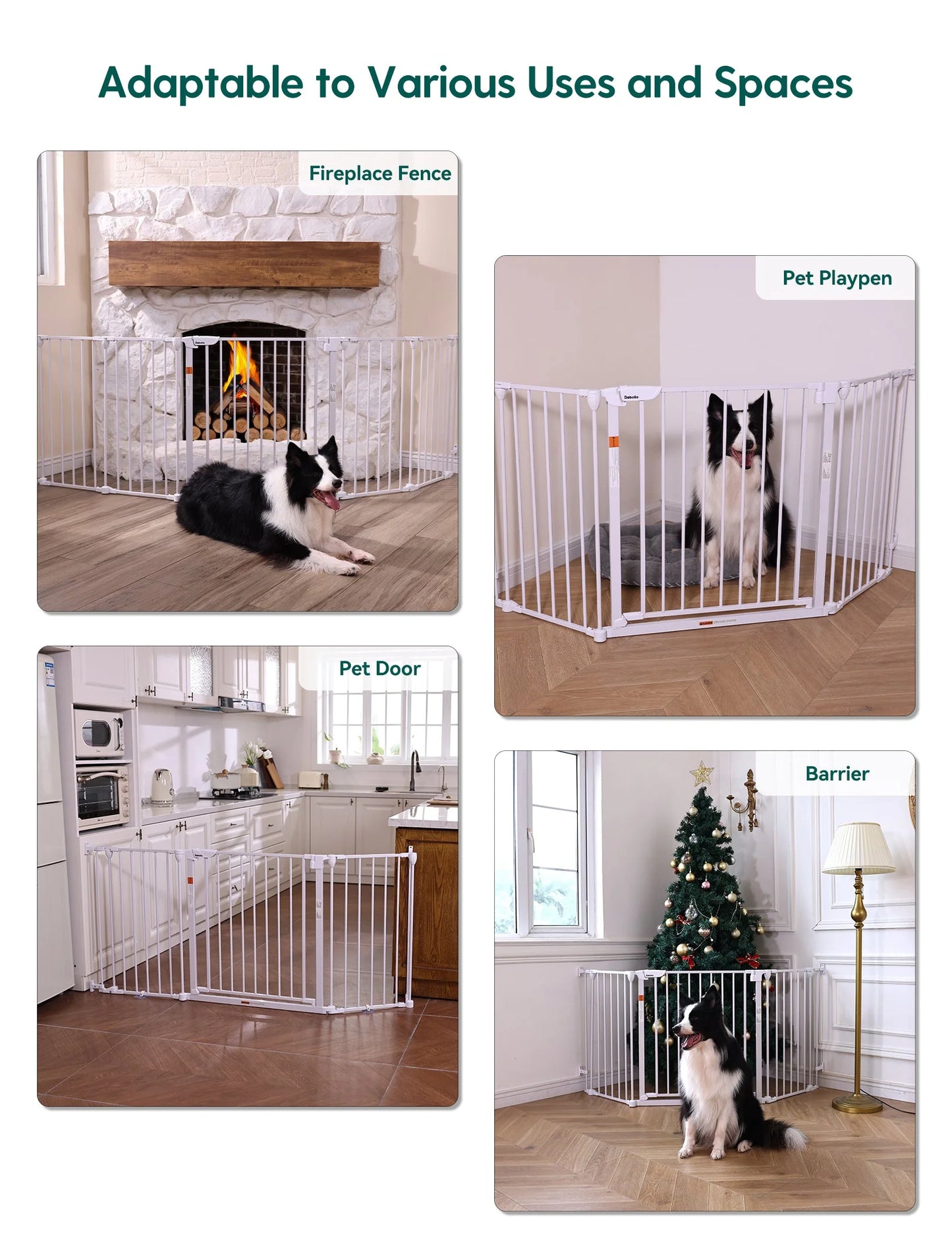 AdaptiZone | Extra Wide Multi-Purpose Safety Gate for Irregular Spaces(72''-104'')