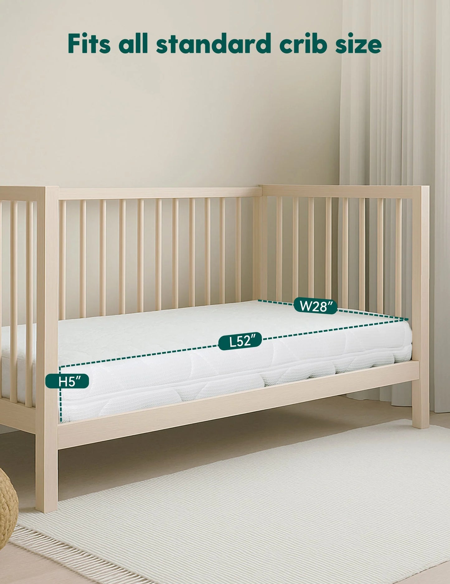Air Nest | Washable-Core Breathable Crib Mattress