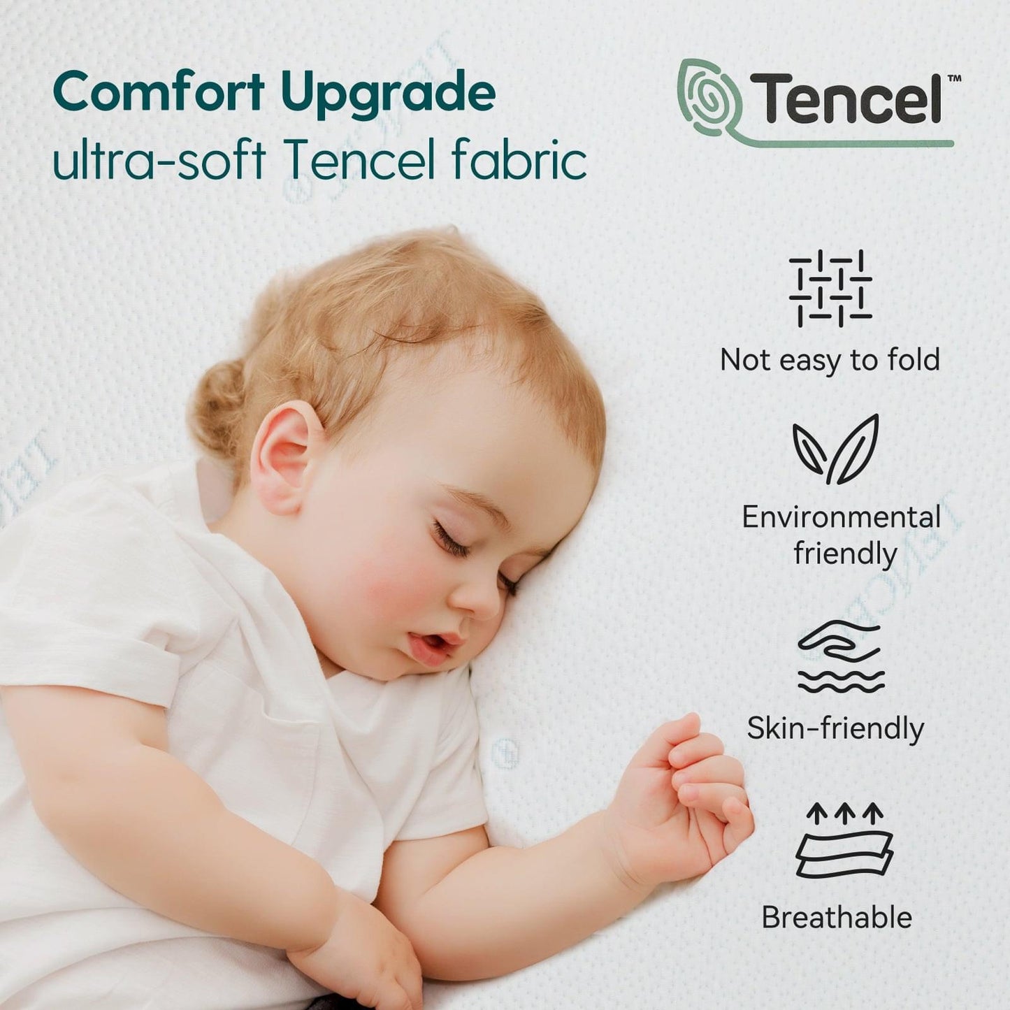 Aura 2 | Dual-Sided Breathable Crib Mattress with TENCEL™ Cover