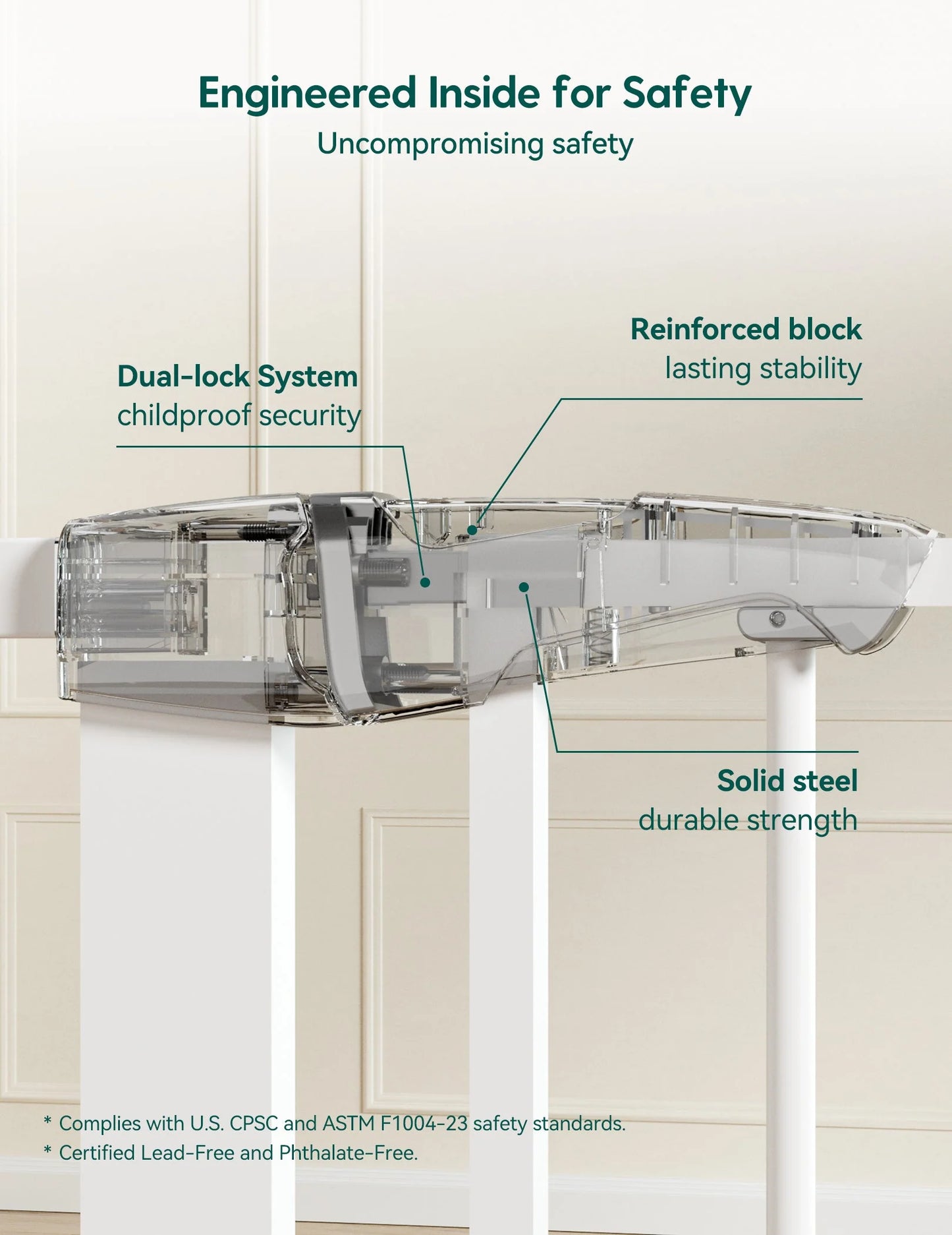 PressGuard C5&P7 | Versatile Baby Safety Gate for Spaces