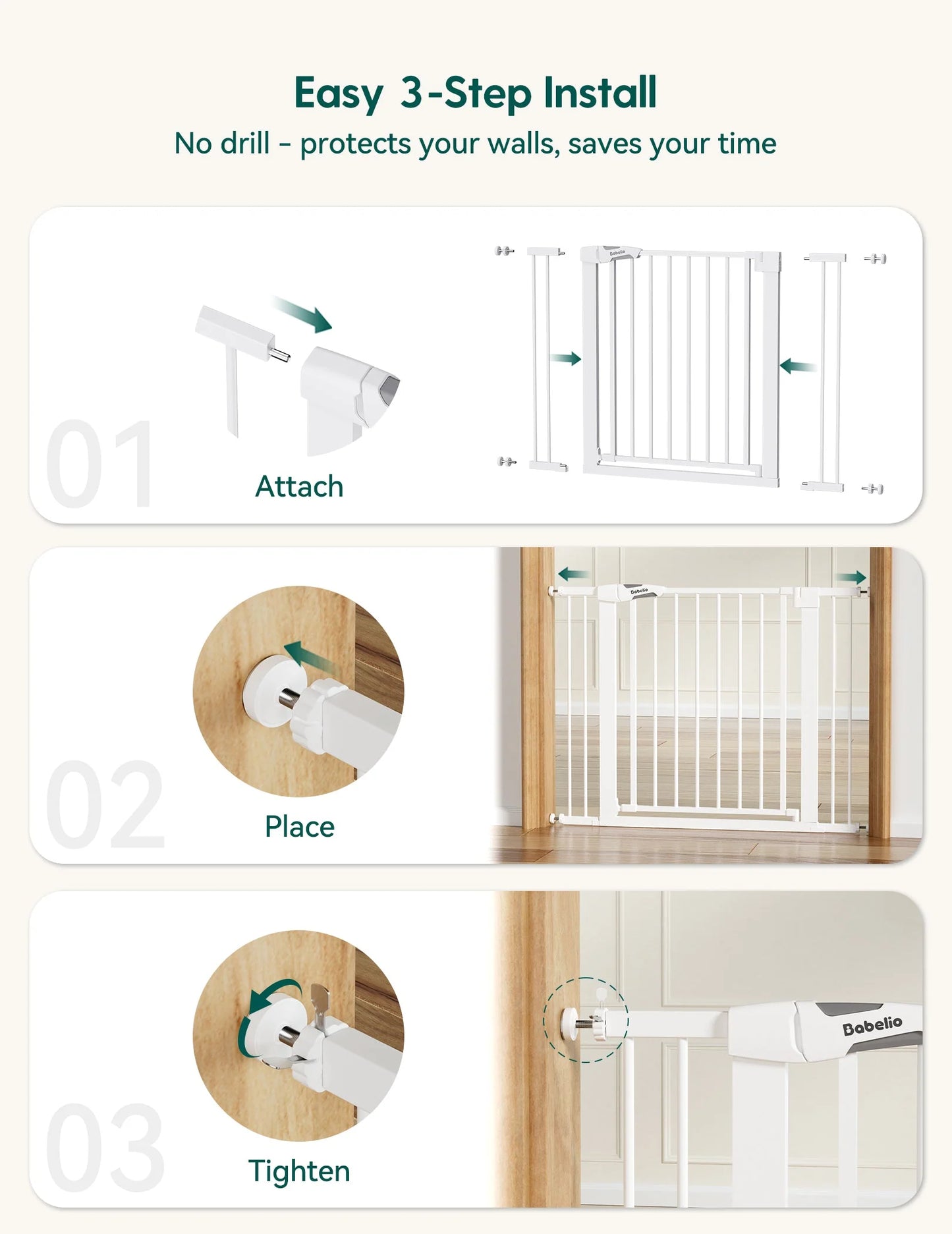 PressGuard C5&P7 | Versatile Baby Safety Gate for Spaces