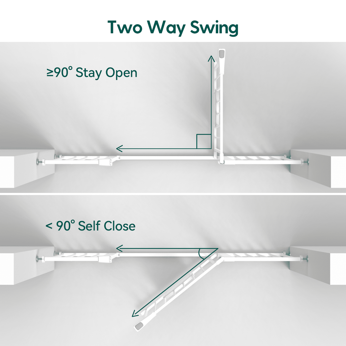 CatPrivilege A7 | Adjustable Safety Gate with Lockable Pet Door