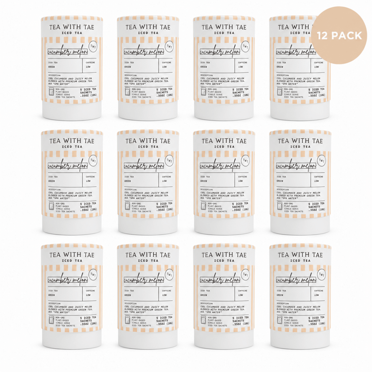 Cucumber Melon Green Iced Mini Tea Tube (5 iced sachets)