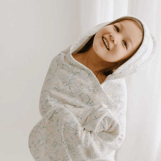 hooded bath towel | bunnies