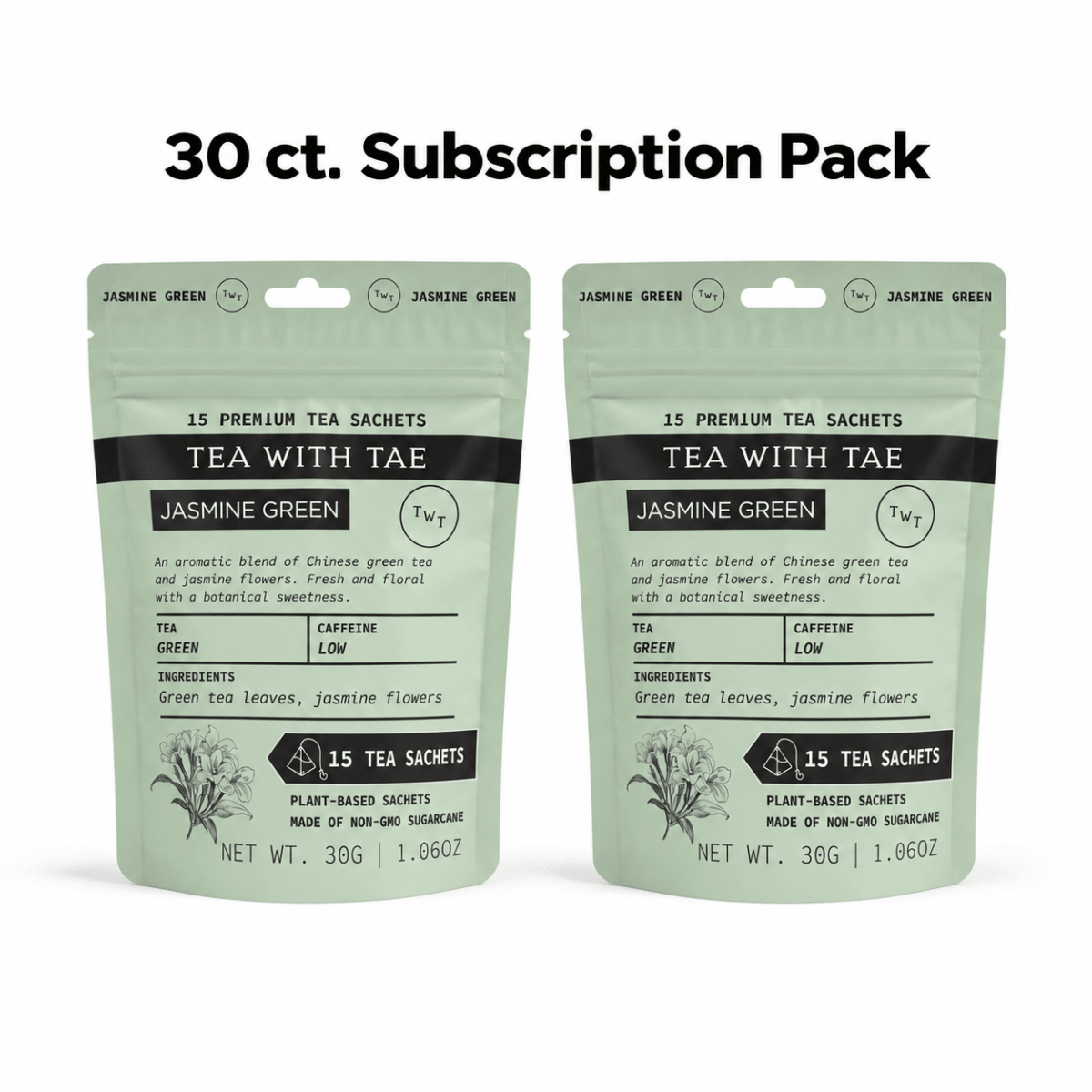 Jasmine Green Hot Tea Pouch