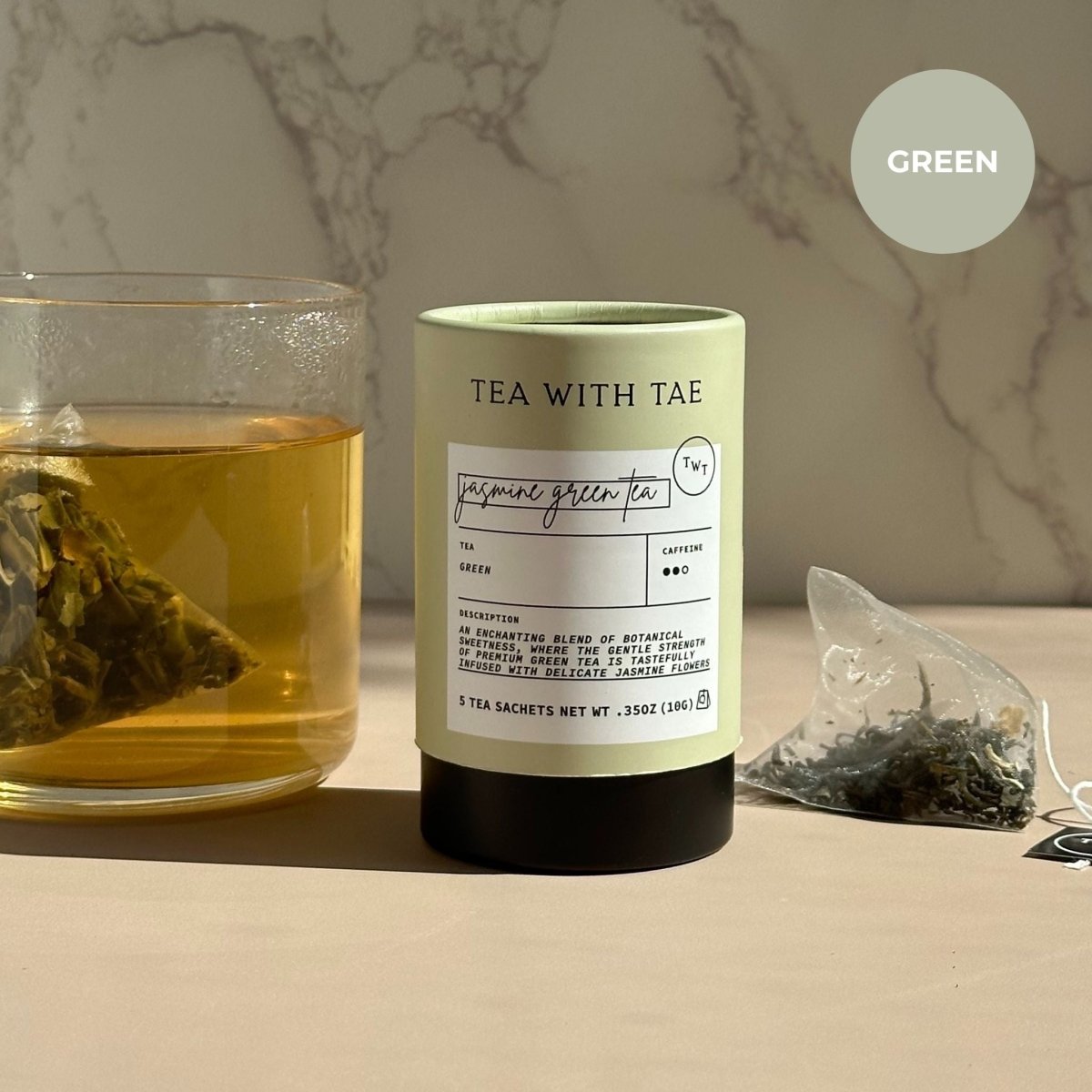 Jasmine Green Tea Mini Tea Tube (5 tea bags)