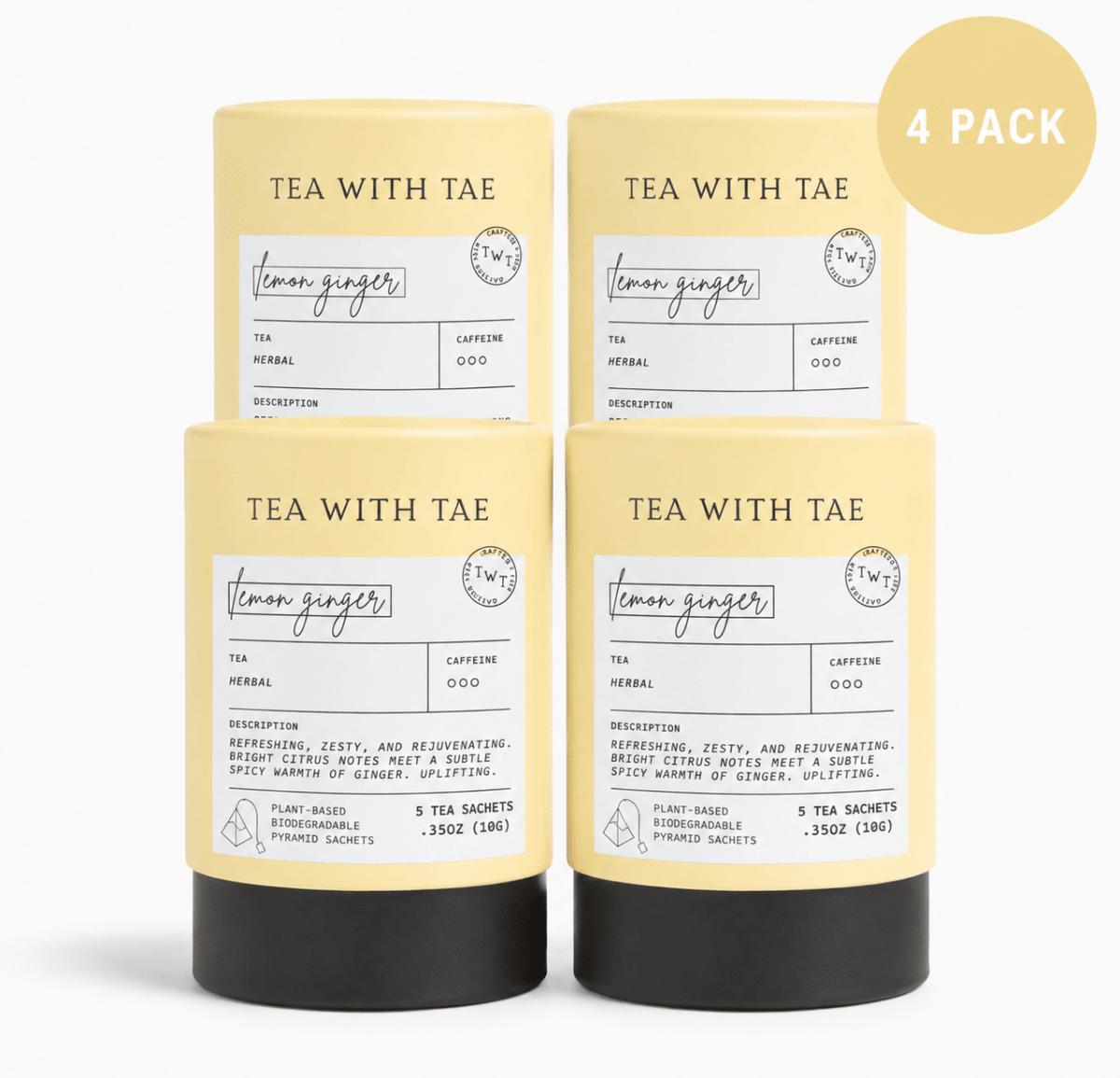 Lemon Ginger Mini Tea Tube (5 tea bags)