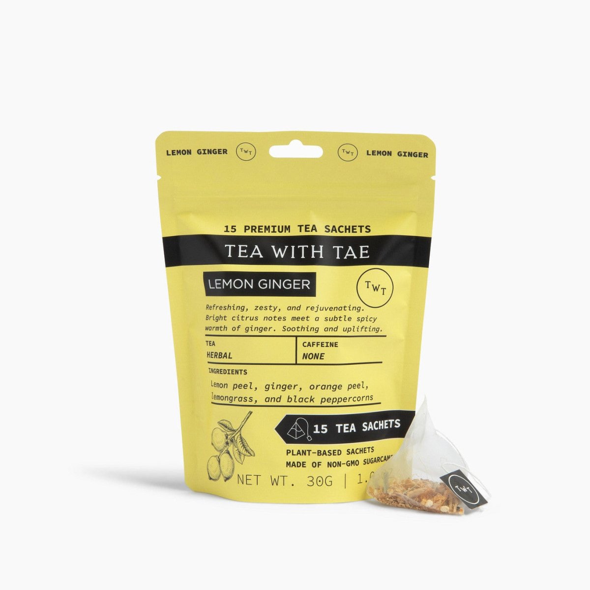 Lemon Ginger Hot Tea  Pouch