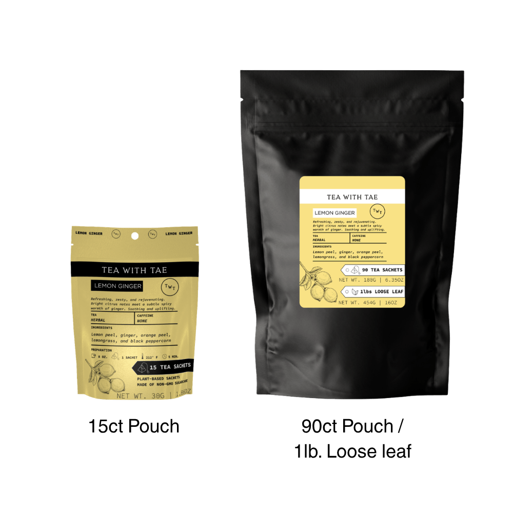 Lemon Ginger Hot Tea  Pouch