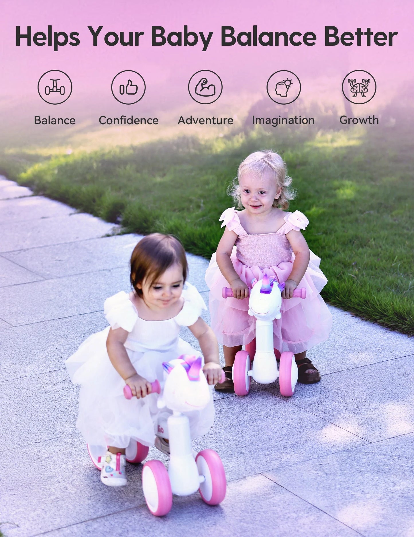 Magic Rider Bundle | Unicorn Balance Bike for Toddlers | Perfect for Multi-Kid Families