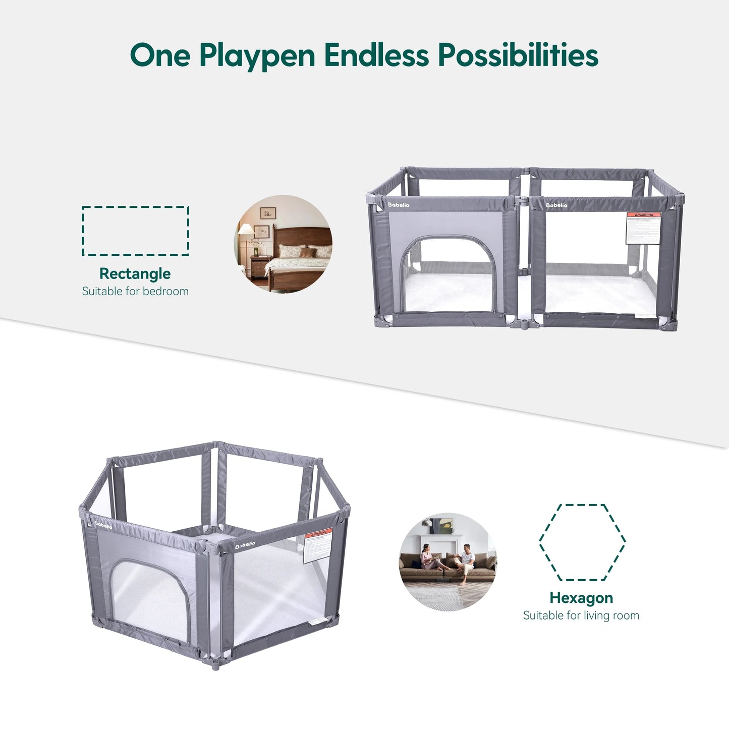 MorphGuard | Foldable & Shapeable Baby Toddler Safety Fence Playpen