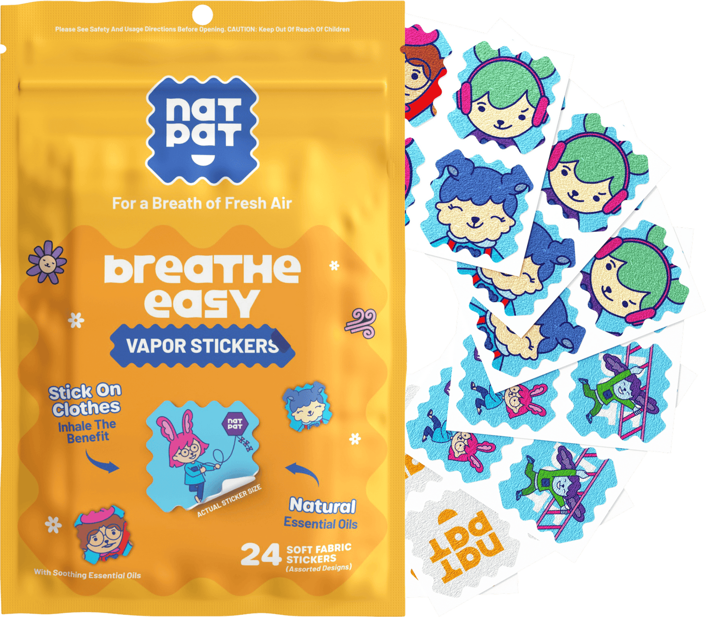 StuffyPatch - Breath Easy Stickers