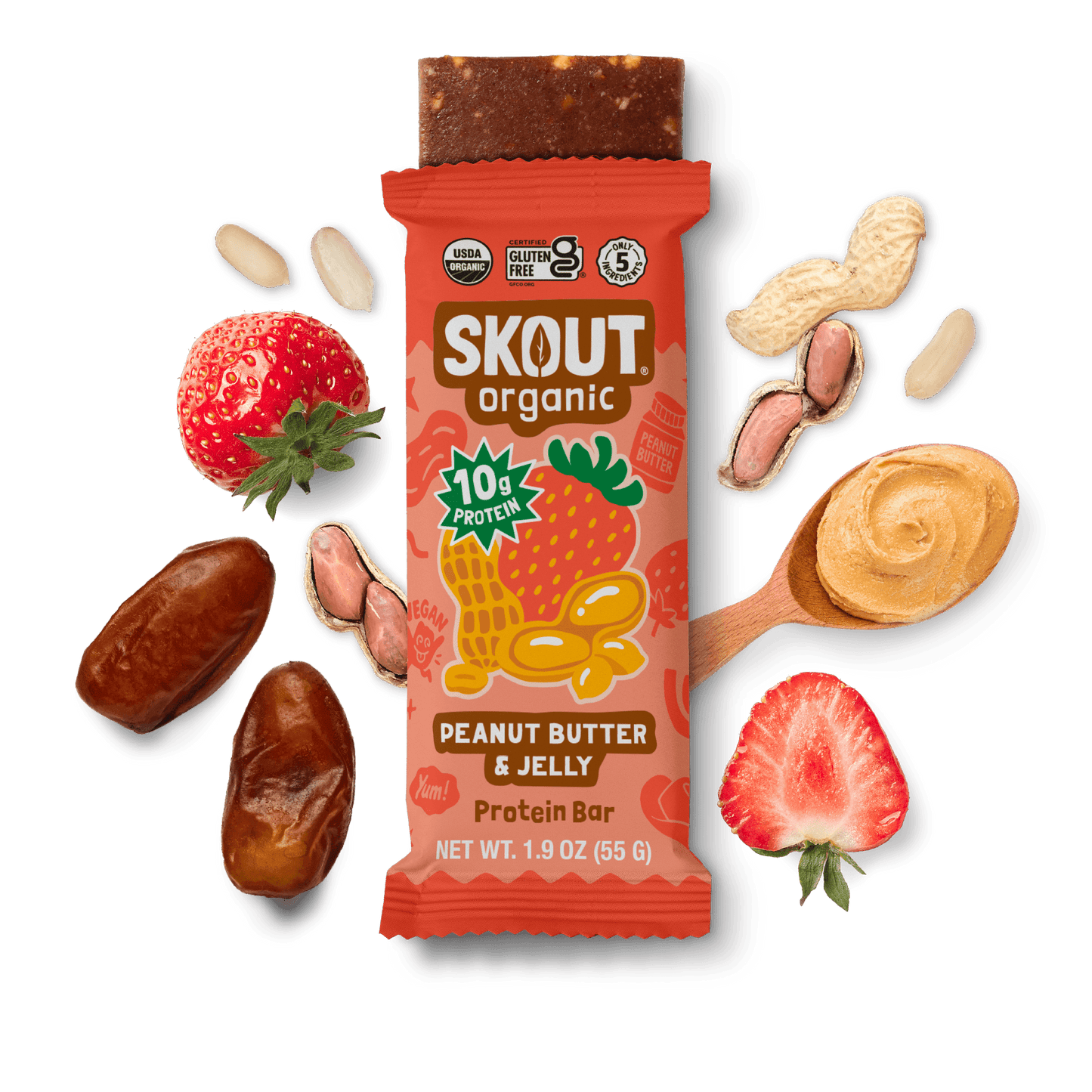 Skout Organic Peanut Butter & Jelly Protein Bar