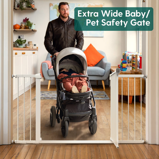 PressGuard E1 | 36-55'' Extra Wide Baby Gates for Large Space
