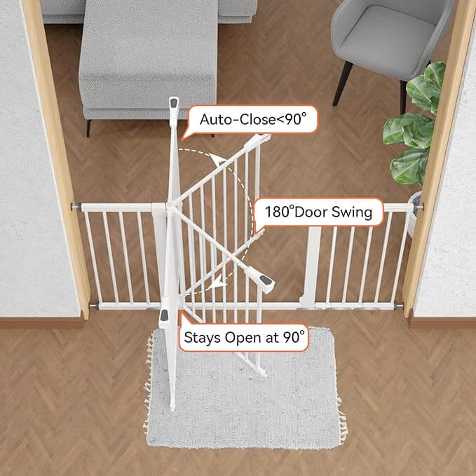PressGuard E1 | 36-55'' Extra Wide Baby Gates for Large Space