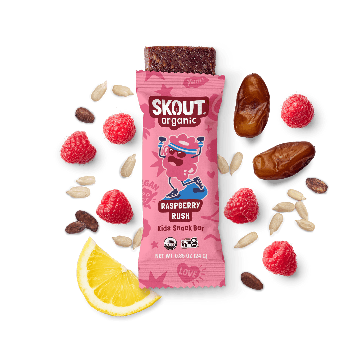 Skout Organic Raspberry Rush Kids Bar