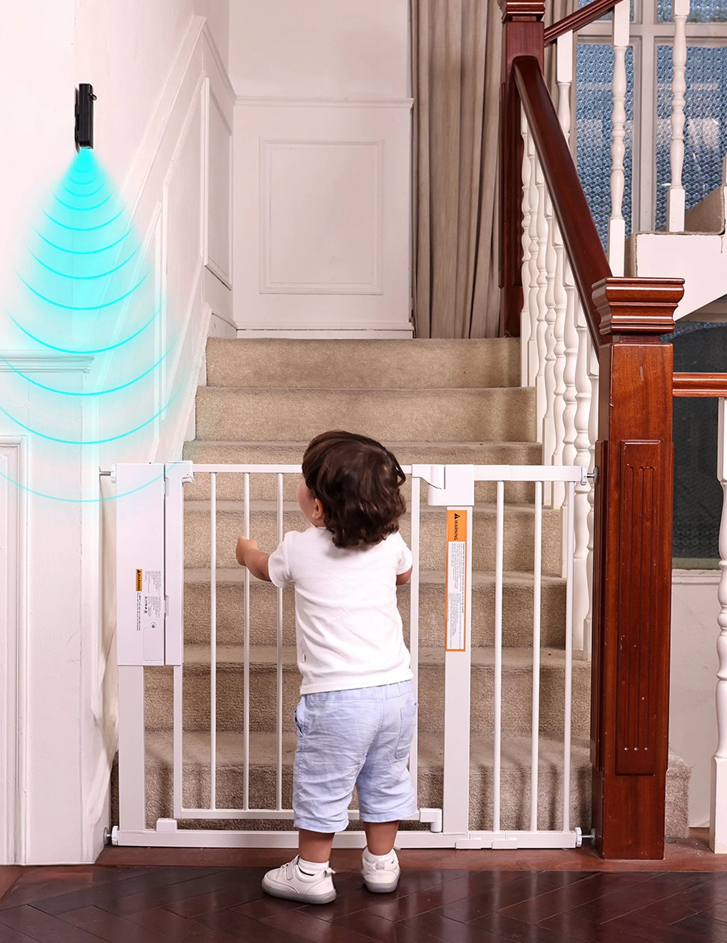 Sensepass | Smart Baby Gate with Infrared Auto-Unlock & Alarm