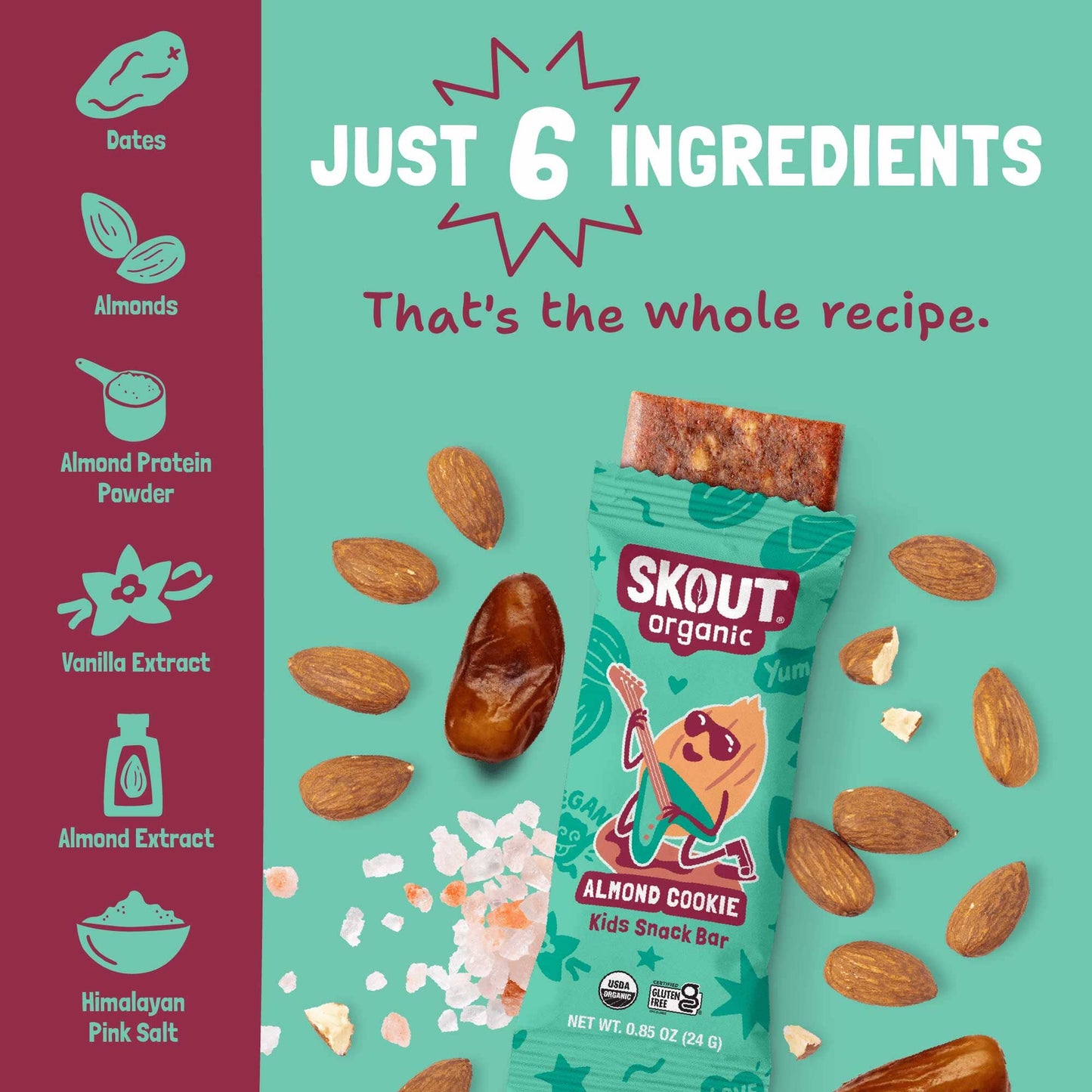 Skout Organic Almond Cookie Kids Bar
