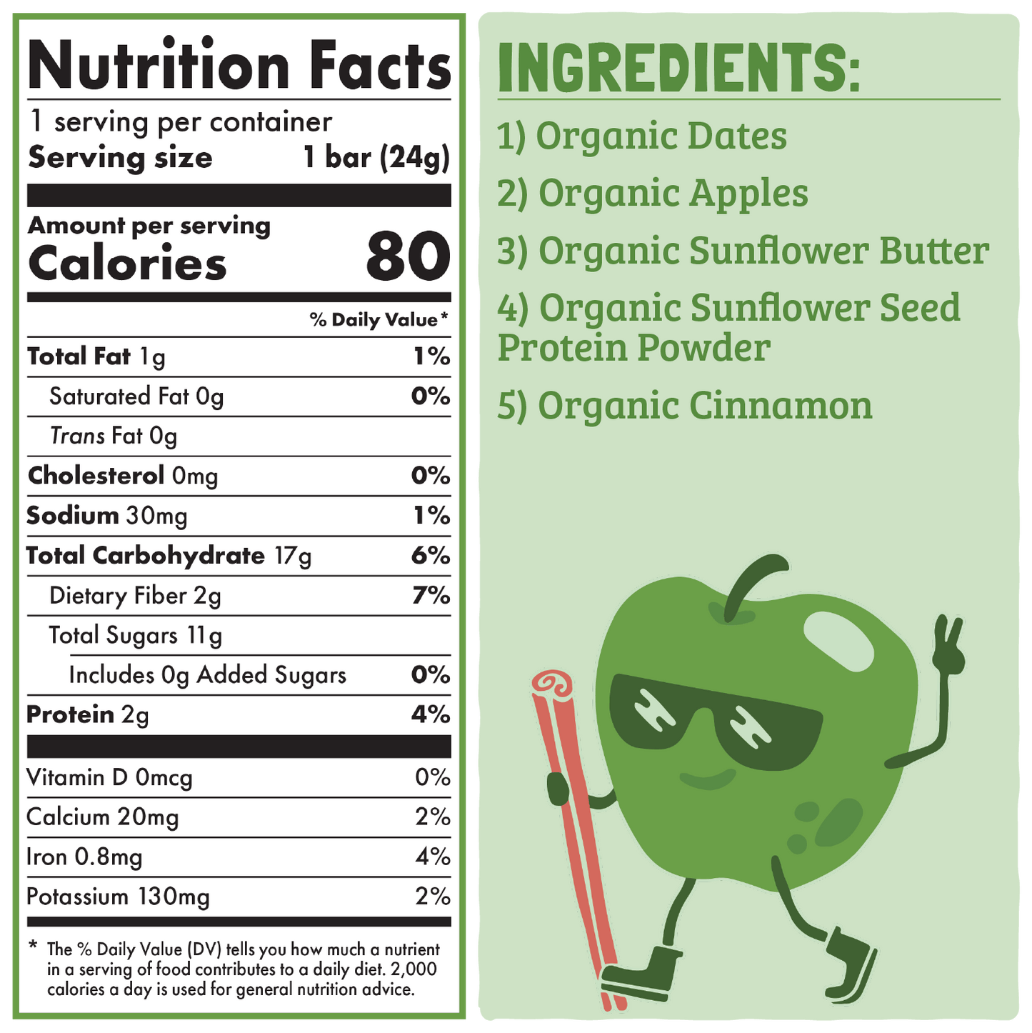 Skout Organic Apple Pie Kids Bar