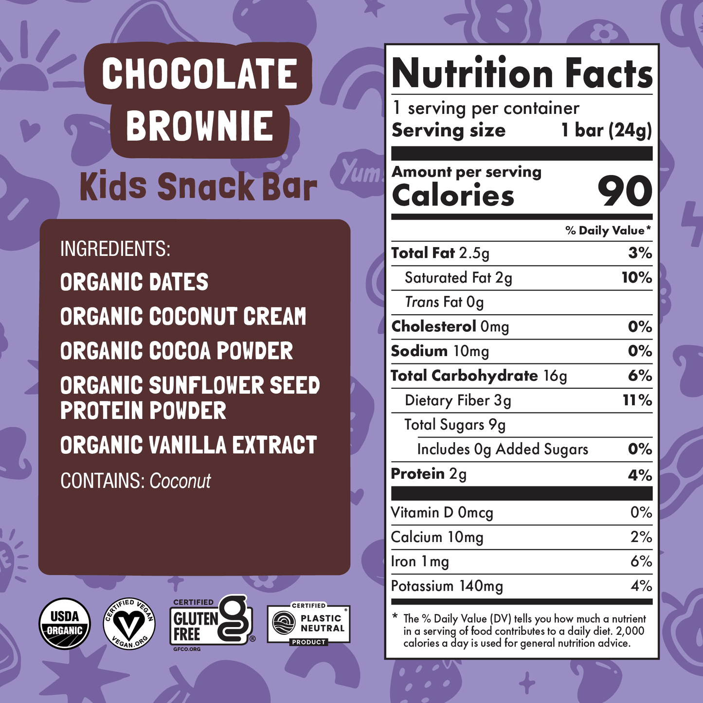 Skout Organic Chocolate Brownie Kids Bar