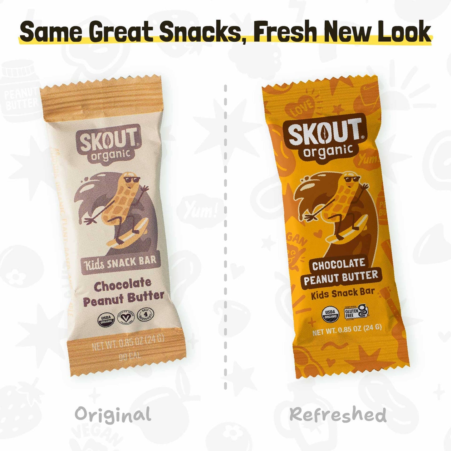 Skout Organic Chocolate Peanut Butter Kids Bar