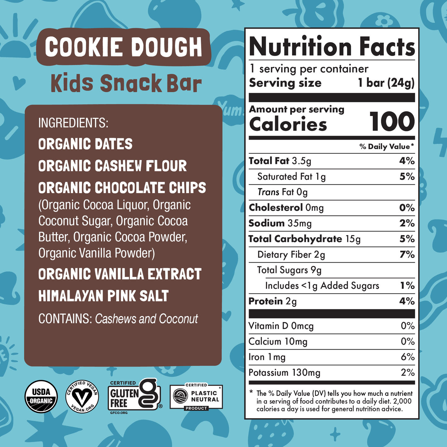 Skout Organic Cookie Dough Kids Bar