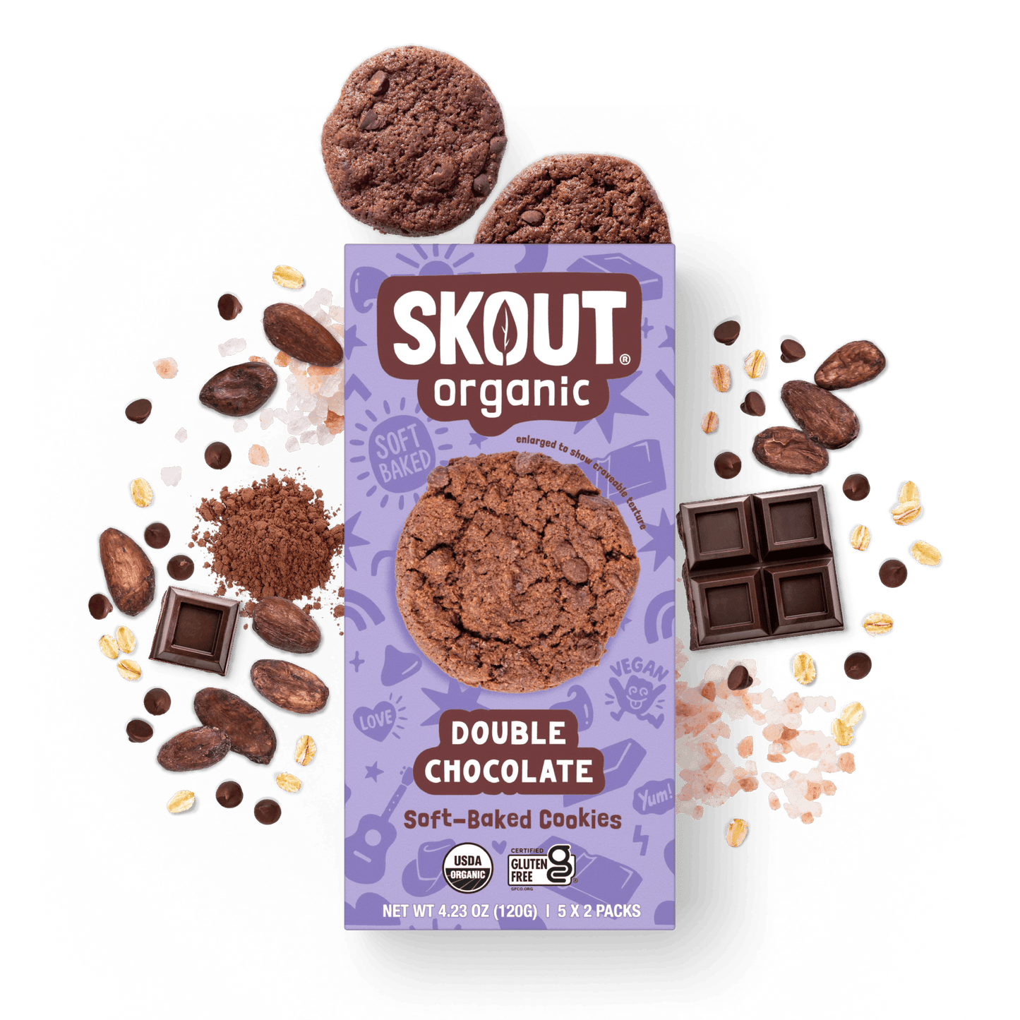 Skout Organic Double Chocolate Soft Baked Cookies