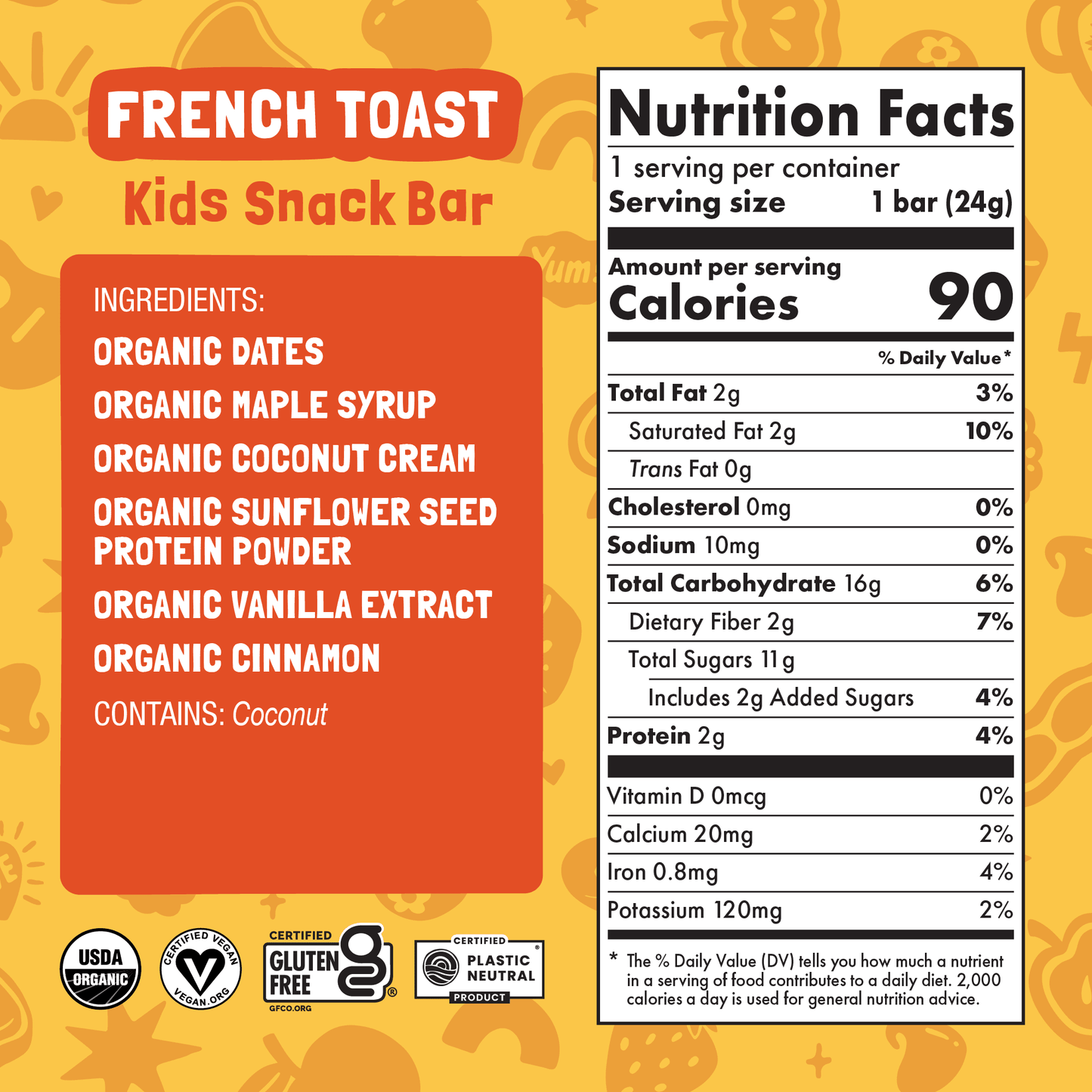 Skout Organic French Toast Kids Bar