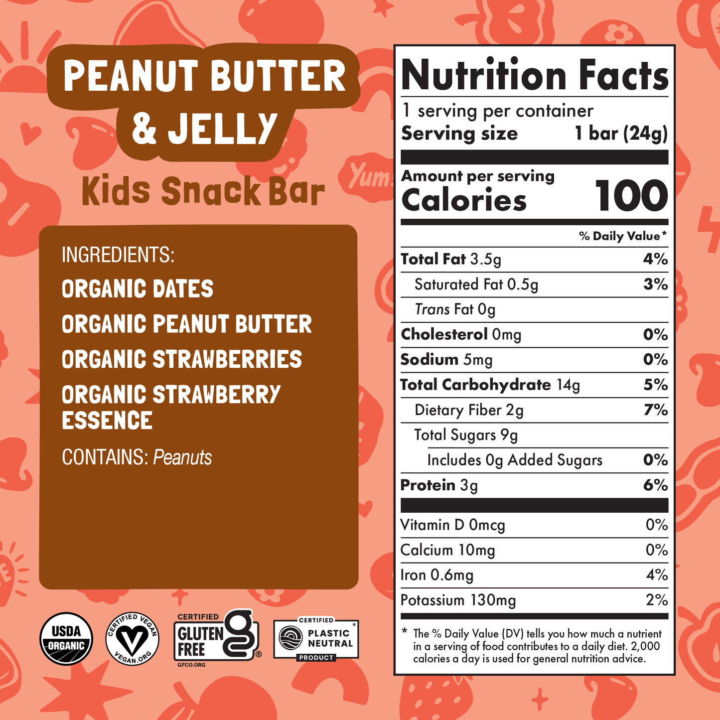 Skout Organic Peanut Butter & Jelly Kids Bar