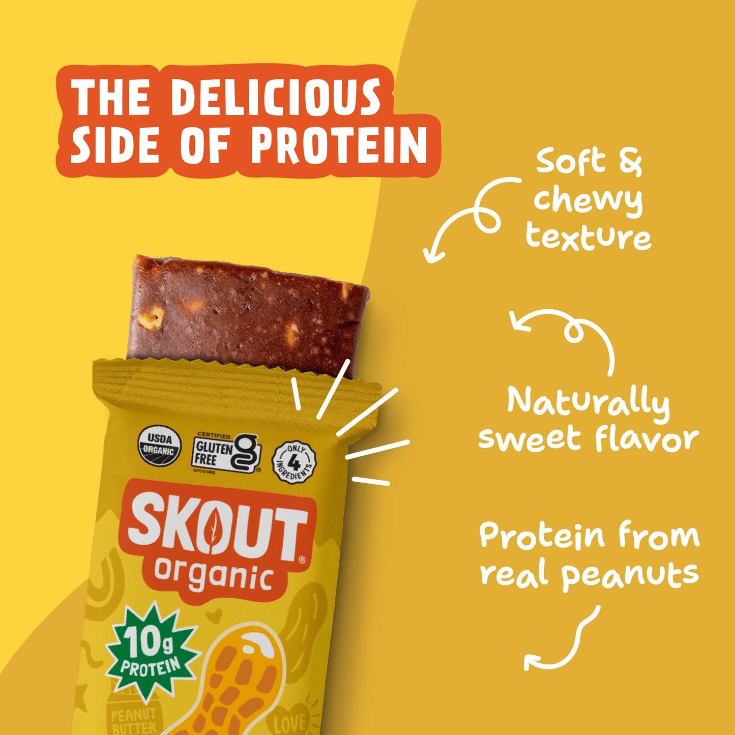 Skout Organic Peanut Butter Protein Bar Bundle - 15 Pack