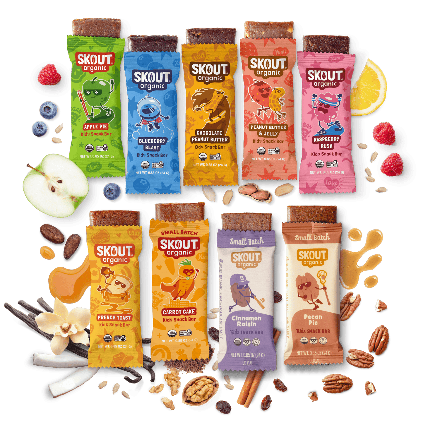 Skout Organic Small Batch Kids Bar Variety Pack - 36 Pack