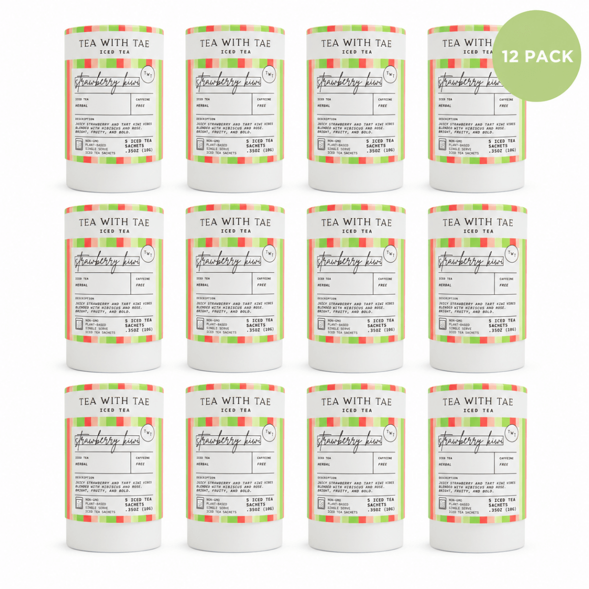Strawberry Kiwi Iced Mini Tea Tube (5 iced sachets)
