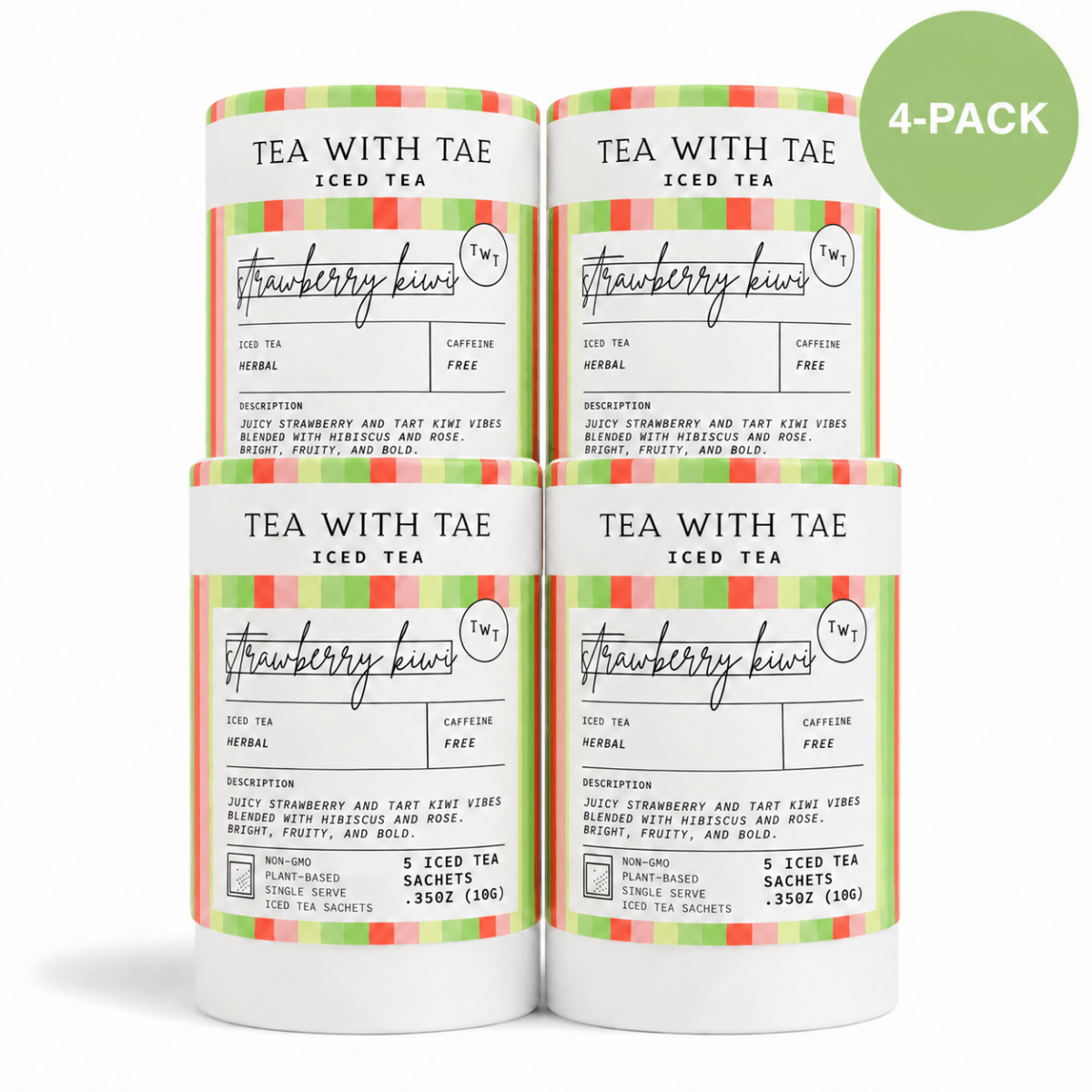 Strawberry Kiwi Iced Mini Tea Tube (5 iced sachets)