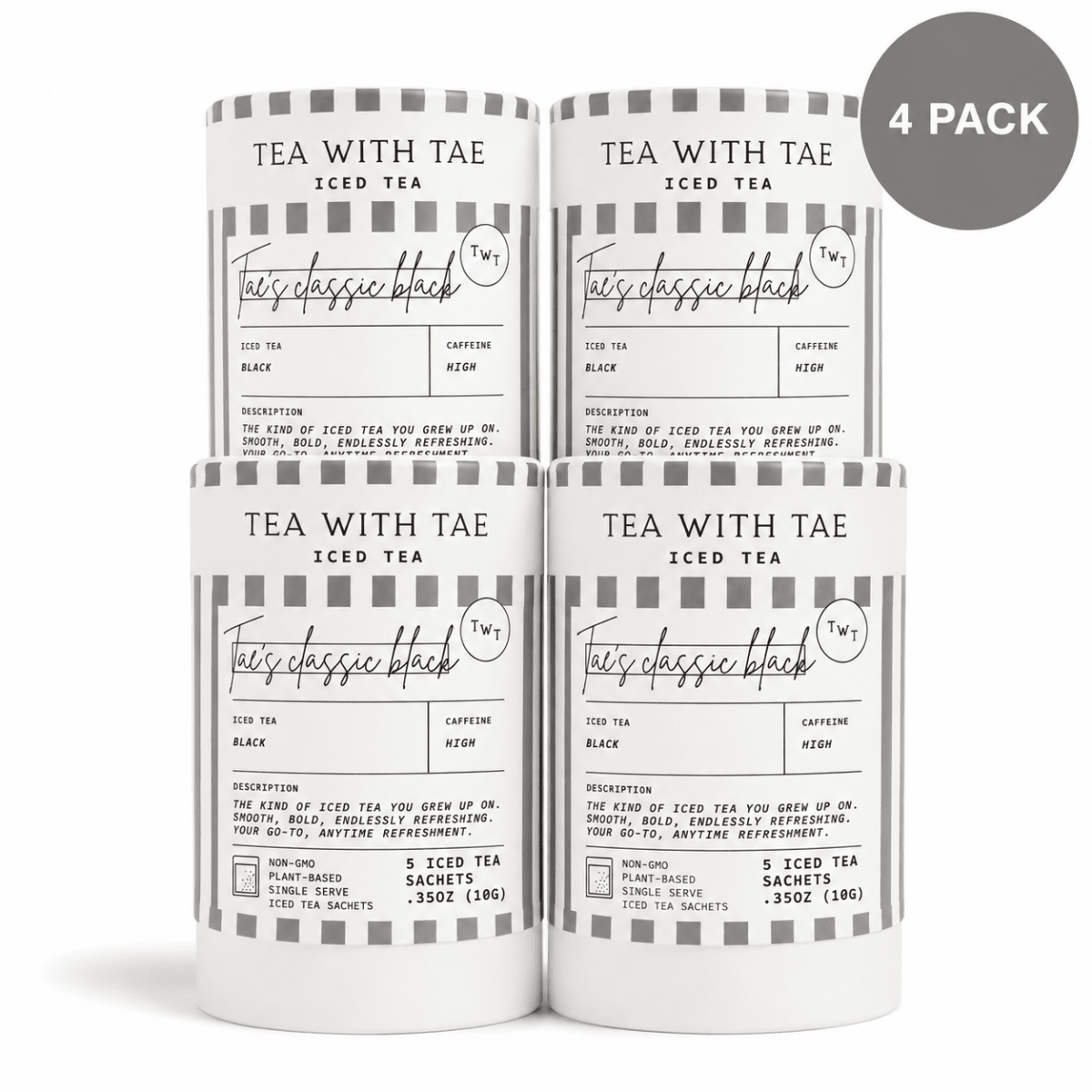 Tae's Classic Black Iced Mini Tea Tubes (5 iced sachets)