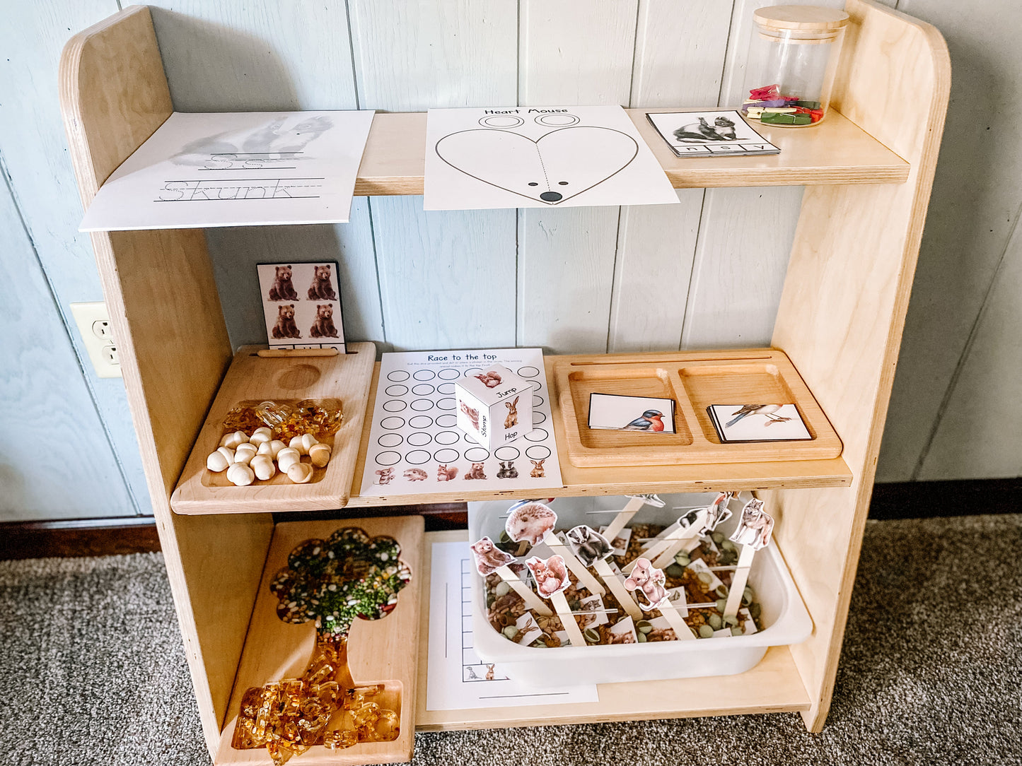 Tiered Toy Toddler Shelf