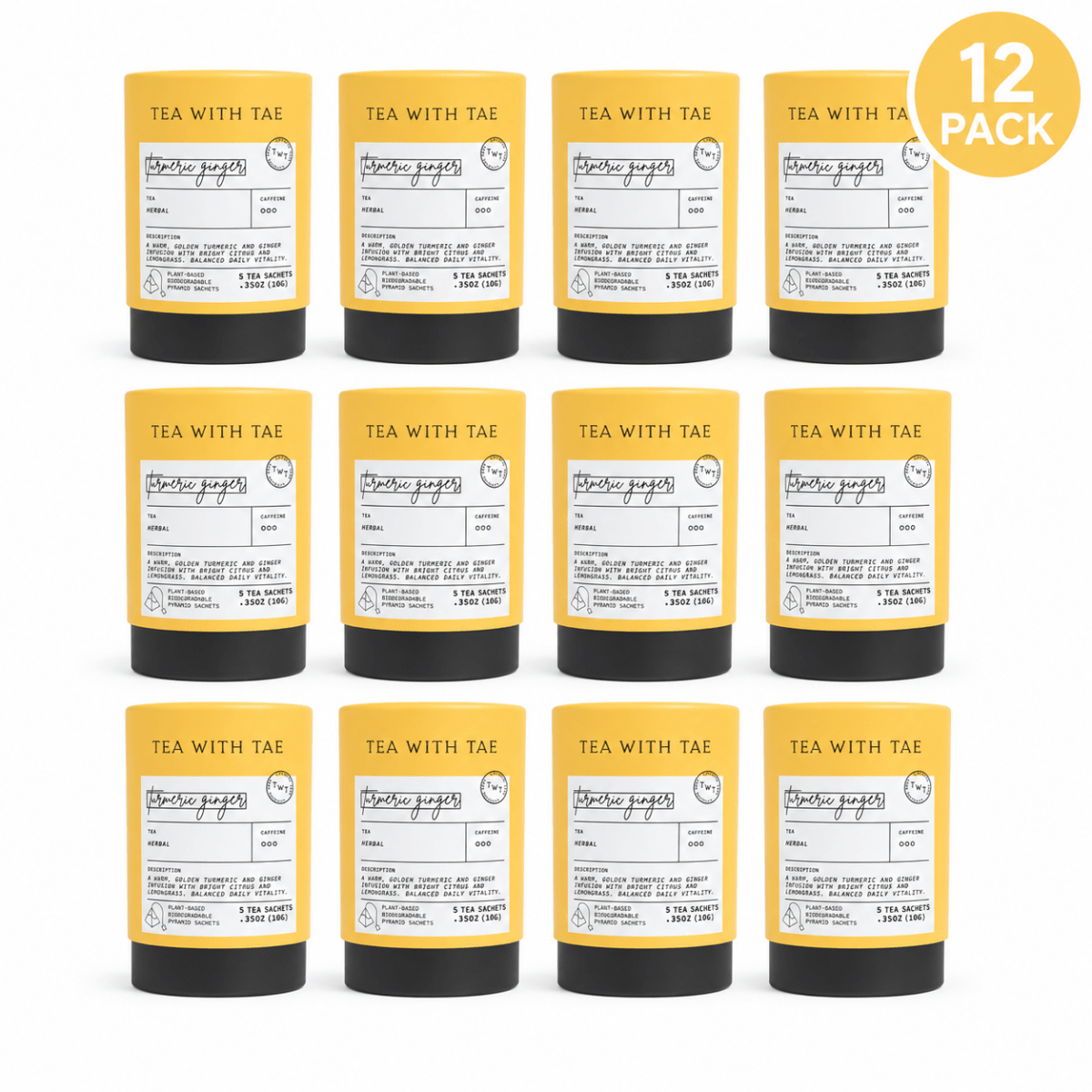 Turmeric Ginger Mini Tea Tube (5 tea bags)