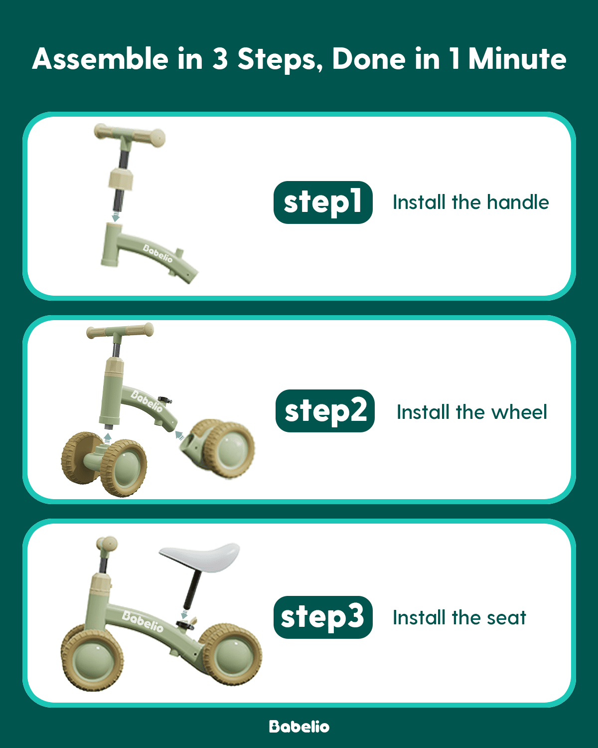 Adjustable Baby Balance Bike for 10-36 Months Toddlers | First Gift