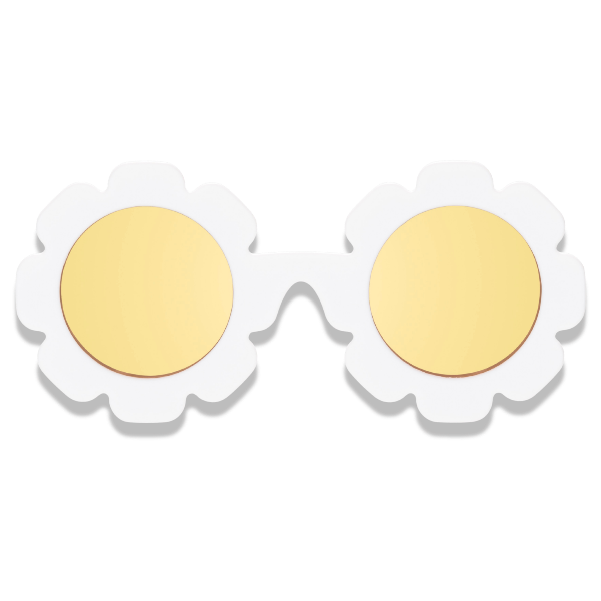 White Daisy Flower I Polarized Yellow Mirrored Lenses