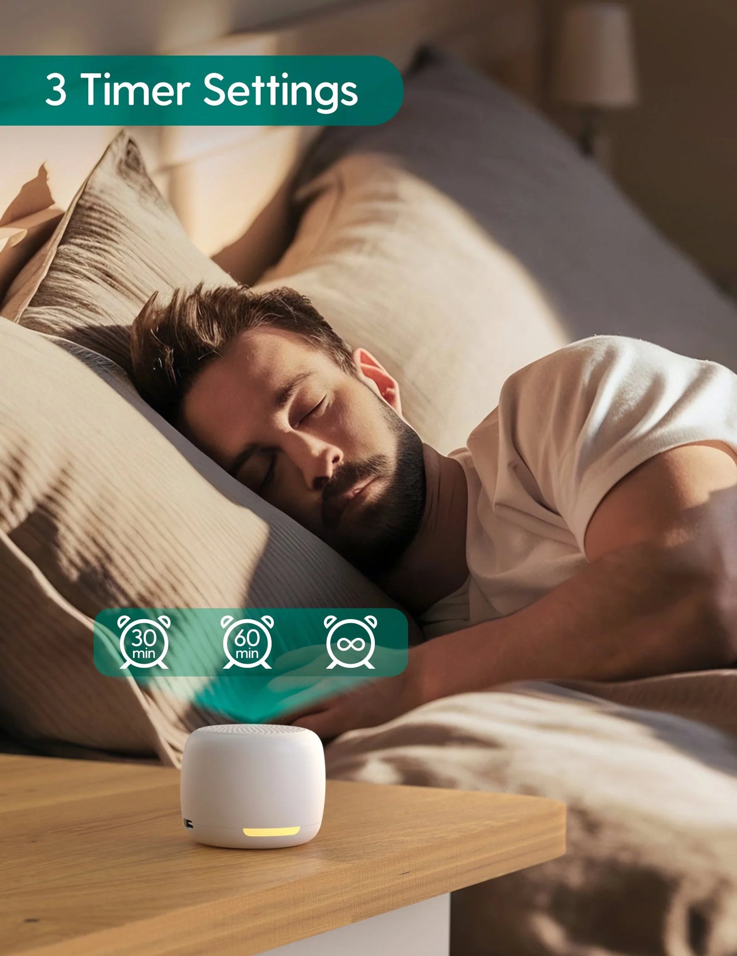 White Noise Machine For Sleep & Relaxation-Babelio Pocket Mini Glow